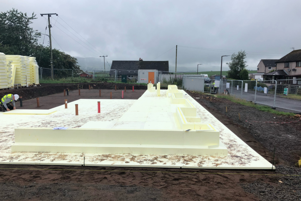 Passive House Passive Slab for a Passivhoos project by John Gilbert Architects.